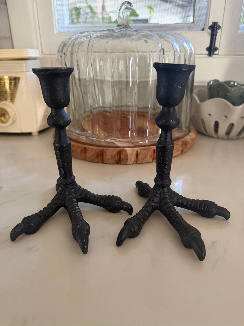 Threshold crows feet Aluminum Candle Holder. 🐦‍⬛